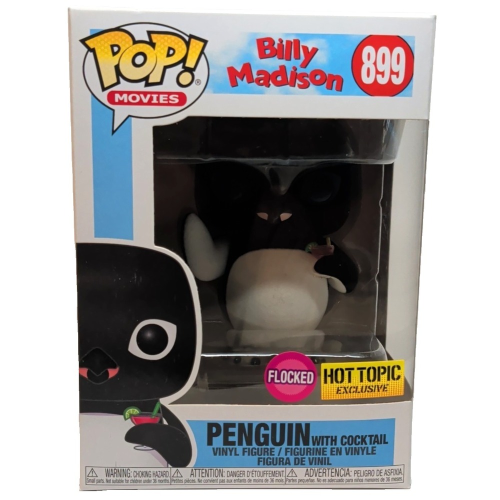 Funko Pop Movies #899 Penguin With Cocktail Flocked‎ Billy Madison Hot Topic Ex